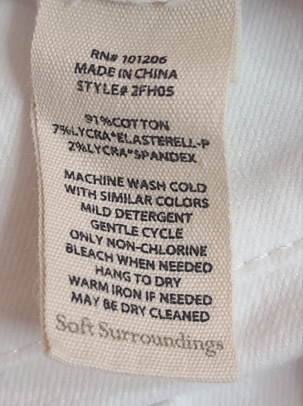 Soft Surroundings White Pull On Stretch Denim Jeans Crop Capri XL - Picture 4 of 8
